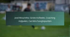 José Mourinho: Grote trofeeën, Coaching mijlpalen, Carrière hoogtepunten