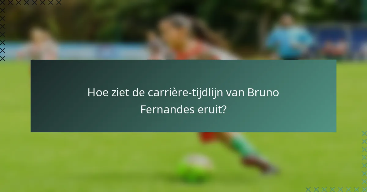 Hoe ziet de carrière-tijdlijn van Bruno Fernandes eruit?